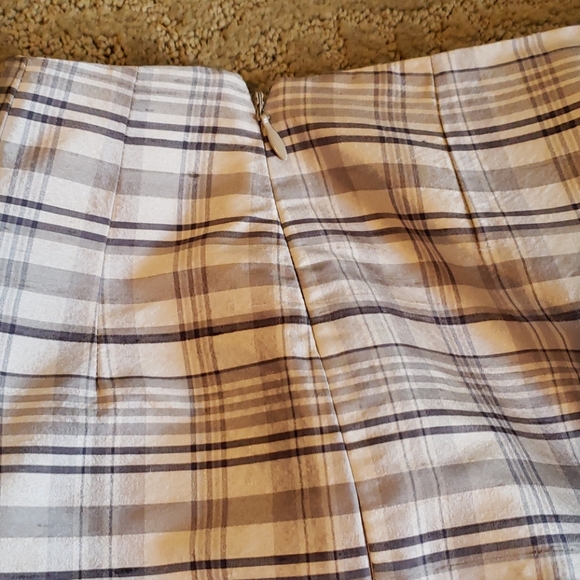 Moschino Cheap And Chic Gray Plaid Silk Pant Sz 8 - Picture 5 of 6